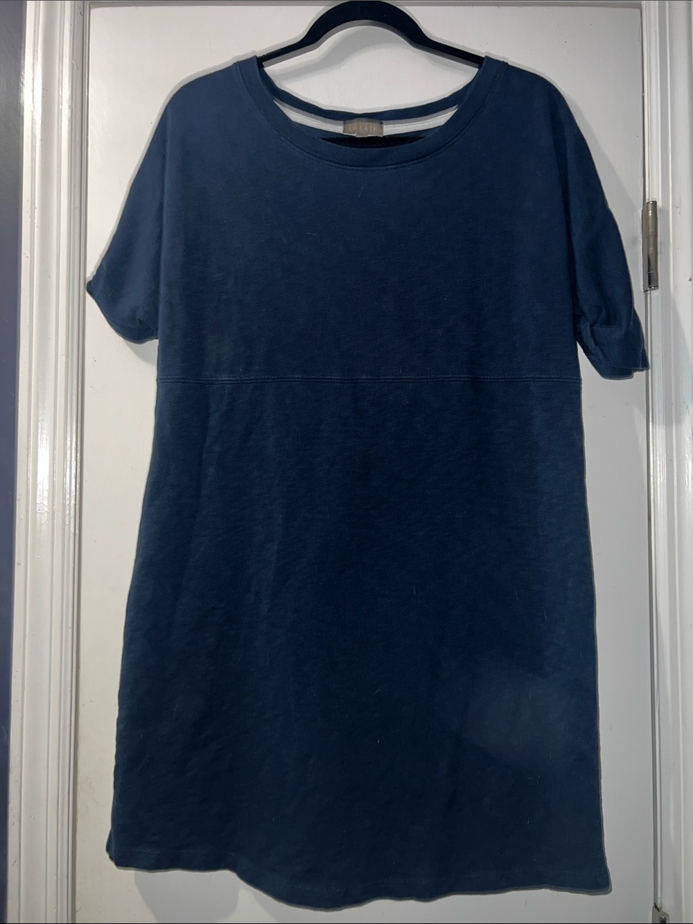 Lilla P Navy Blue Midi T-Shirt  Dress